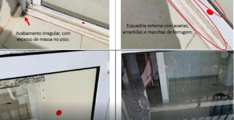 Registro fotográfico dos defeitos